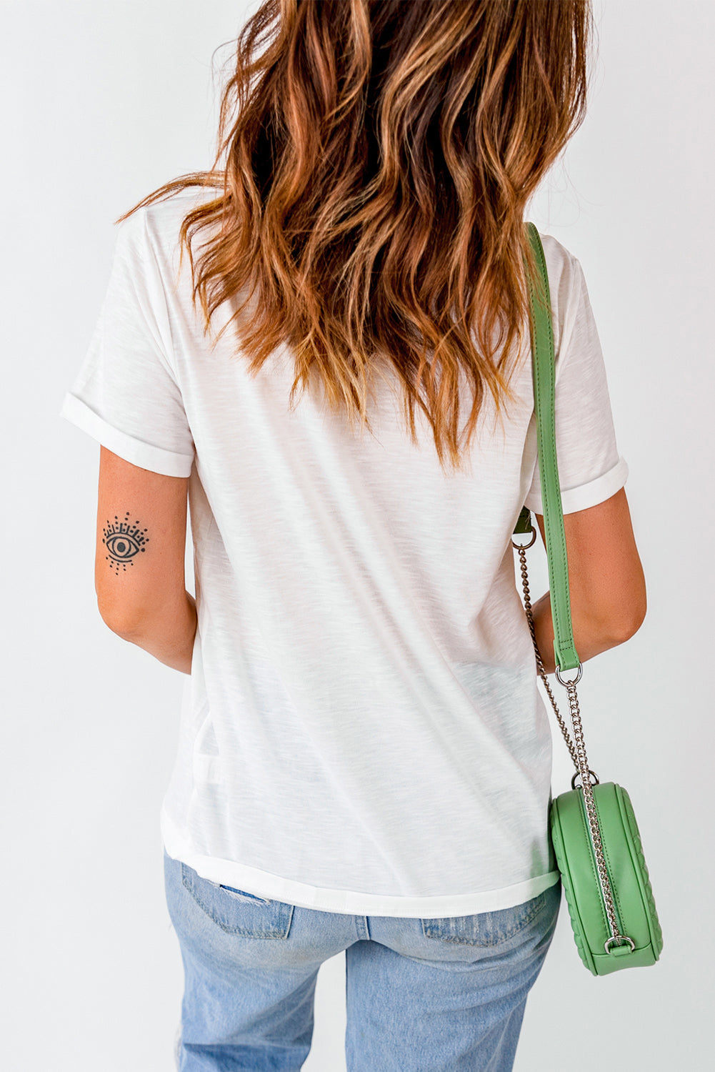 White MARDI GRAS Electric Tee
