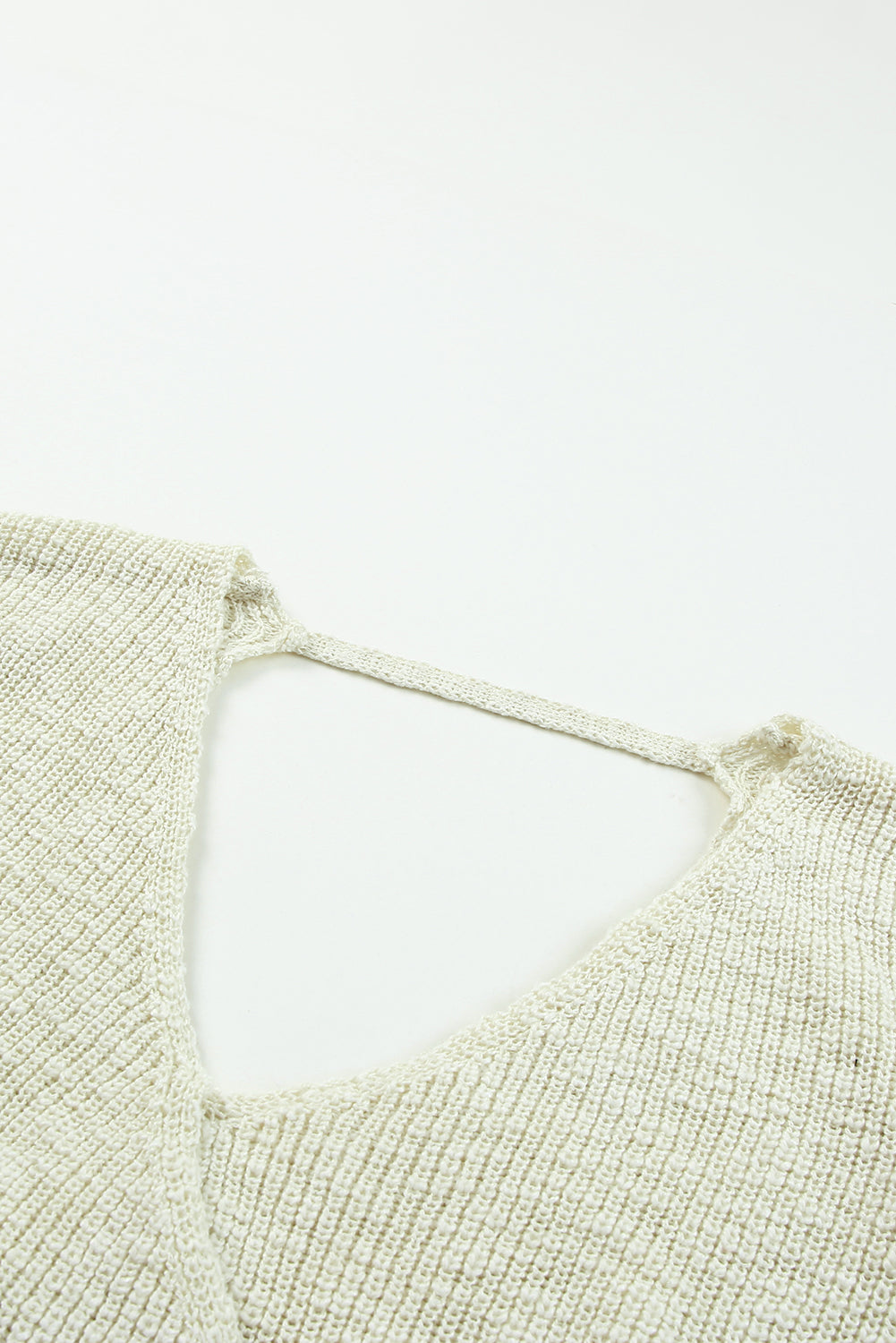 Backless Wrap around V-Neck Sweater