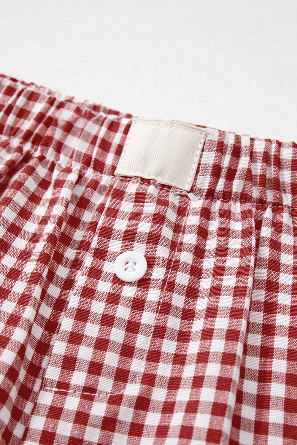 Red Plaid Gingham Shorts