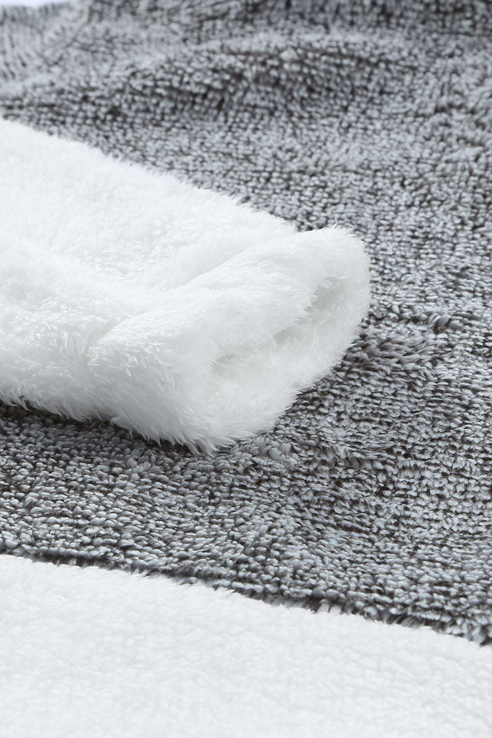 Charcoal Zip Fluffy Pullover
