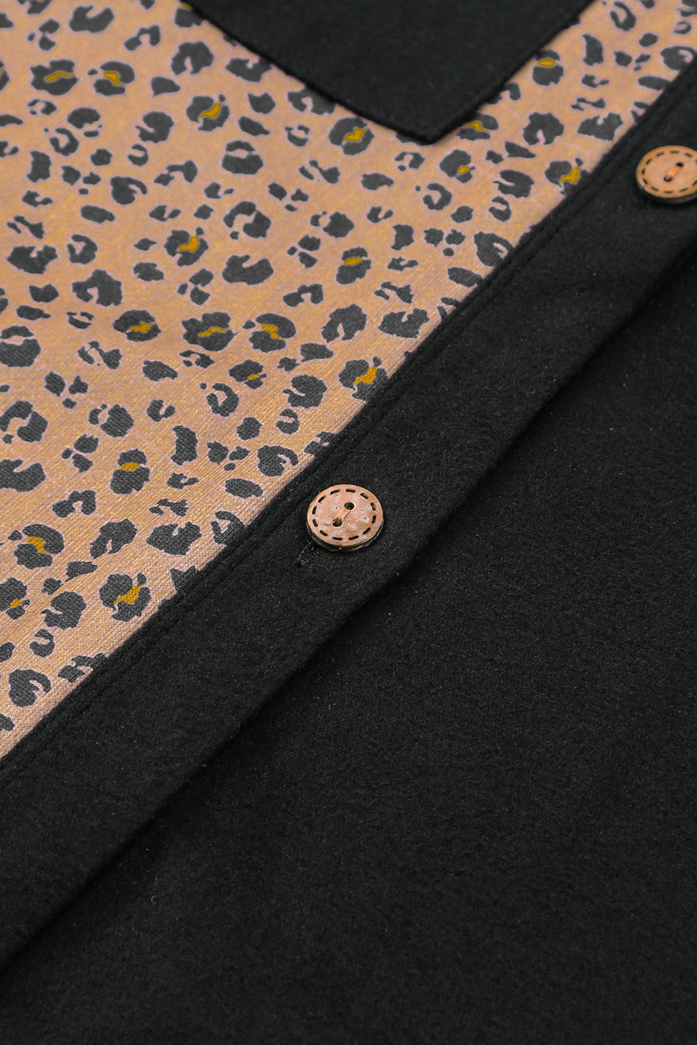 Leopard Buttondown Patchwork Jacket