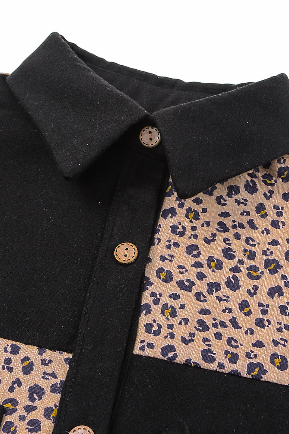 Leopard Buttondown Patchwork Jacket
