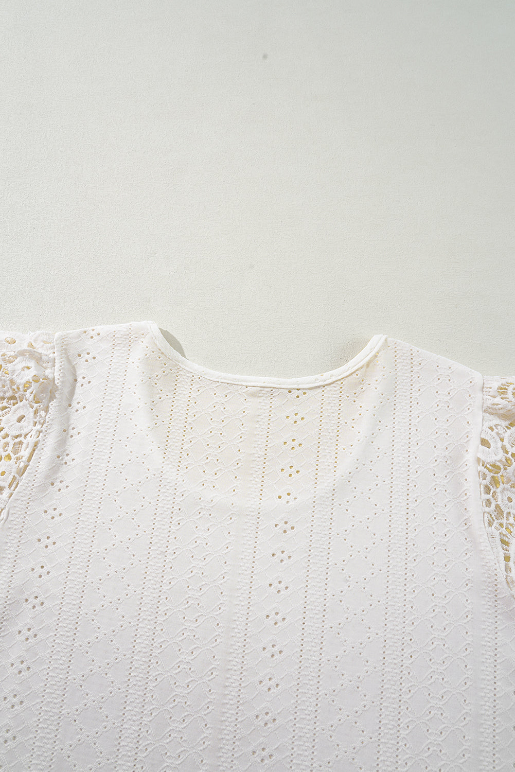 Floral Guipure Lace Long Sleeve Blouse - PS
