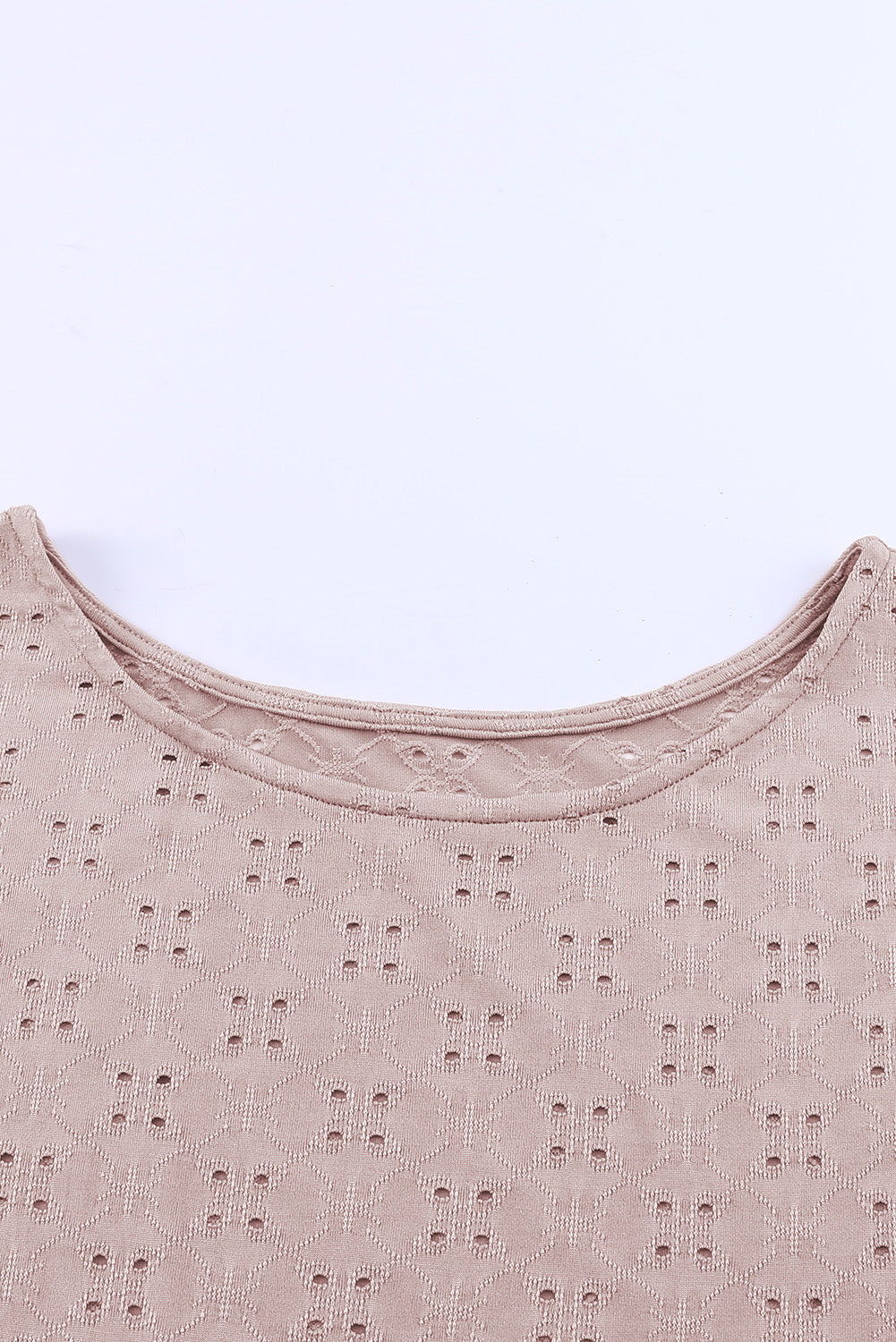 Eyelet Ruffle Sleeve Babydoll Top - PS