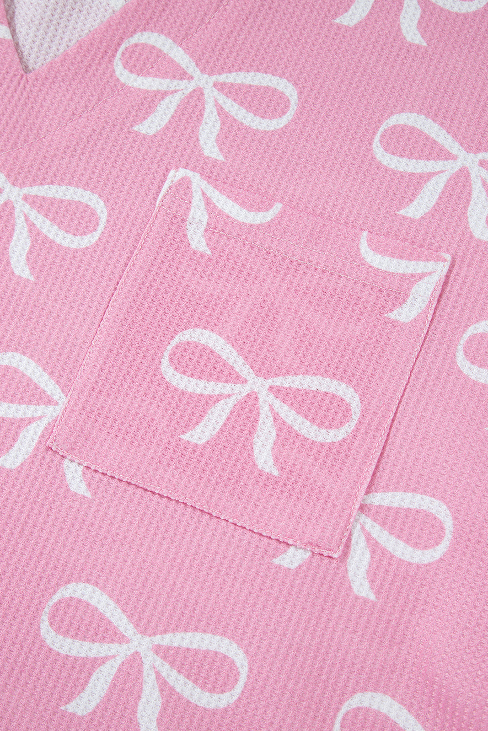 Waffle Bowknots 2-Piece Tee & Shorts - S2