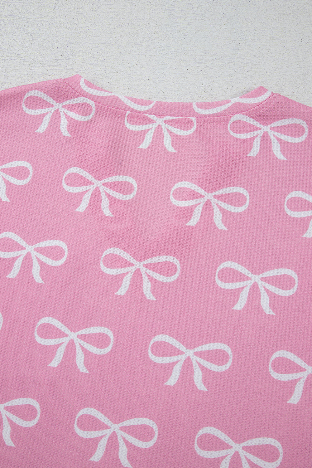 Waffle Bowknots 2-Piece Tee & Shorts - S2