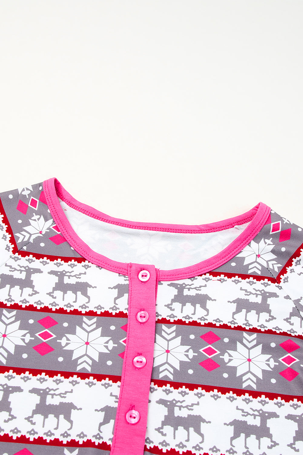 Rose-Reindeer Henley PJ Dress