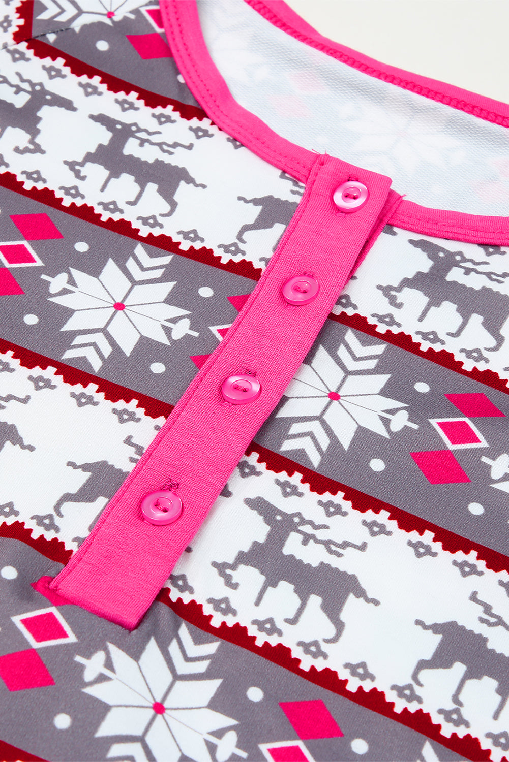 Rose-Reindeer Henley PJ Dress