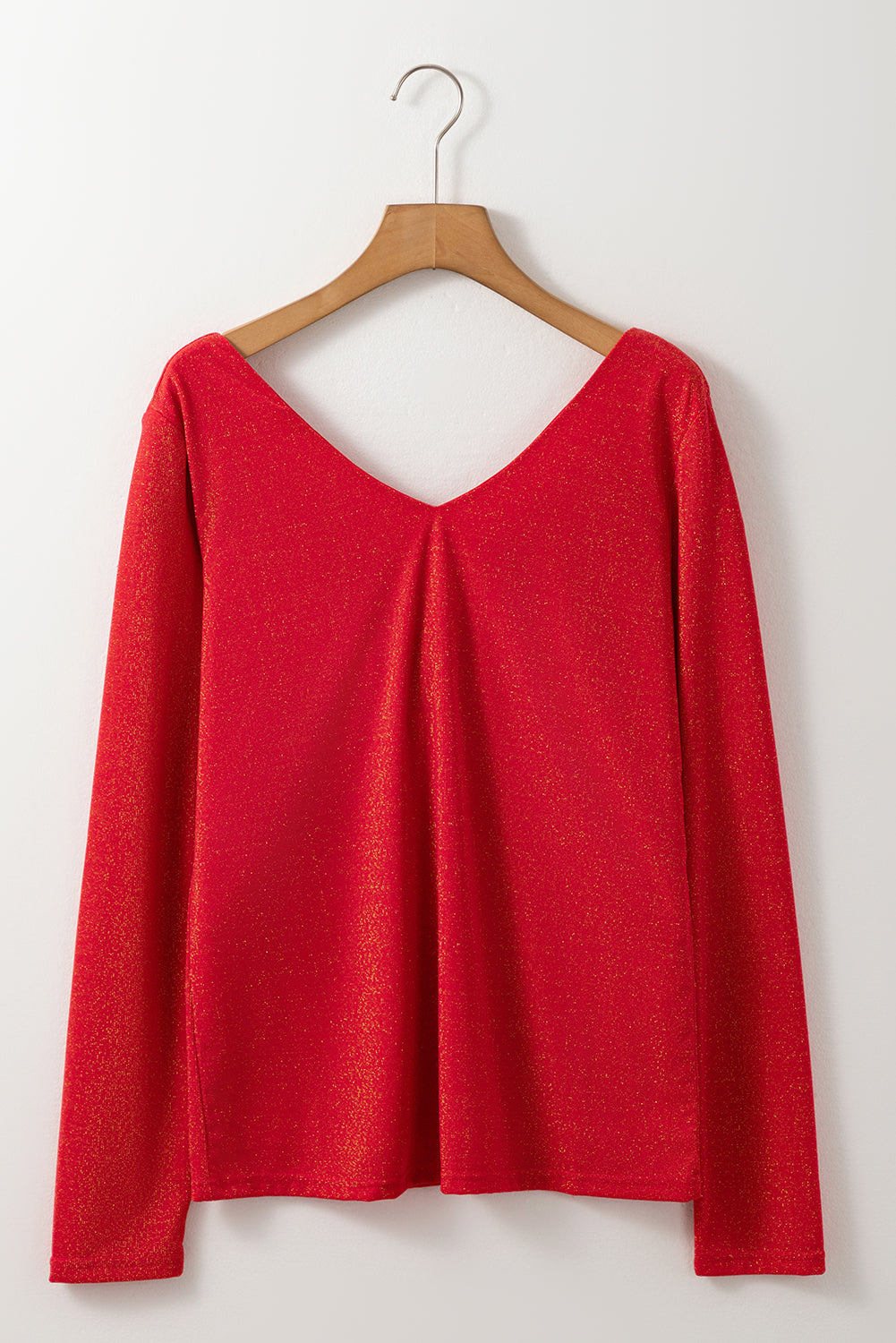 Racing Red w/ Black Bow Blouse