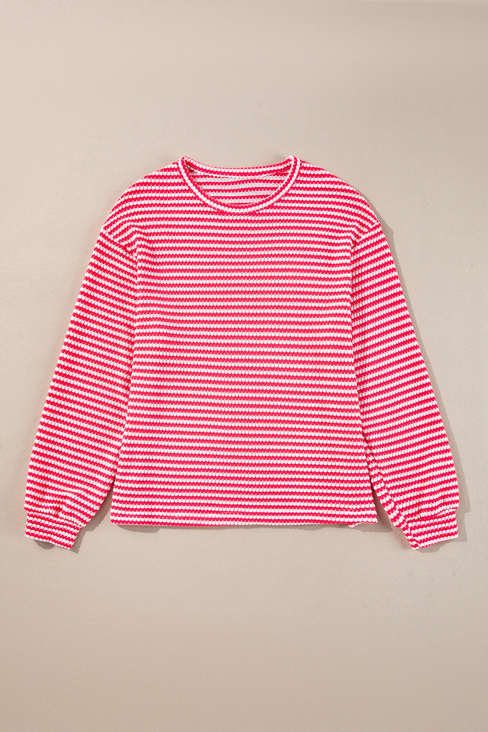 Red Rose Striped Long Sleeve Top