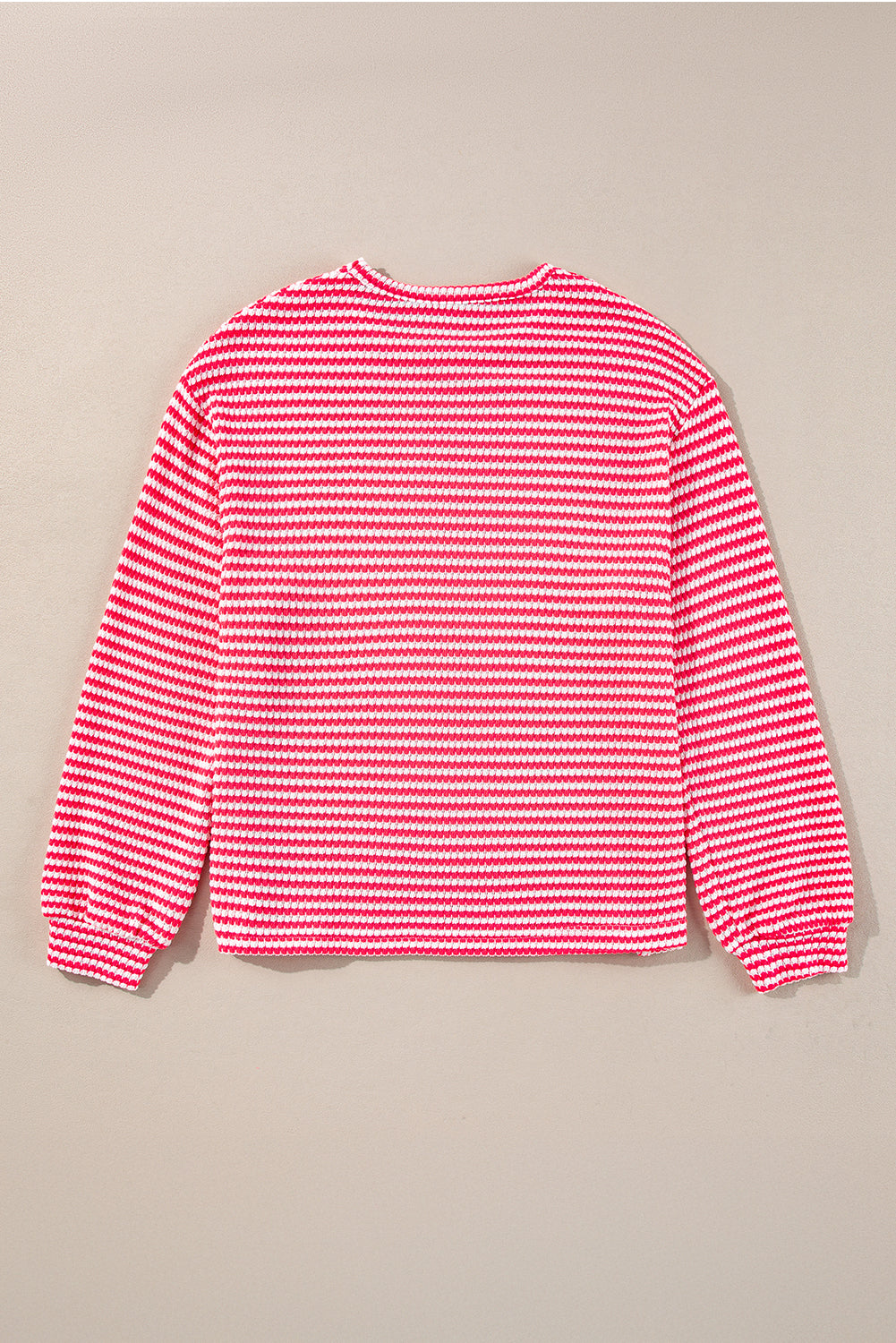 Red Rose Striped Long Sleeve Top