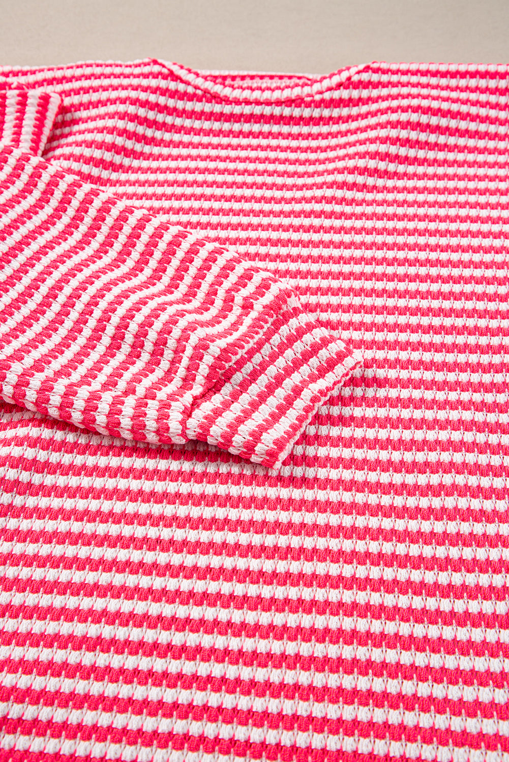 Red Rose Striped Long Sleeve Top