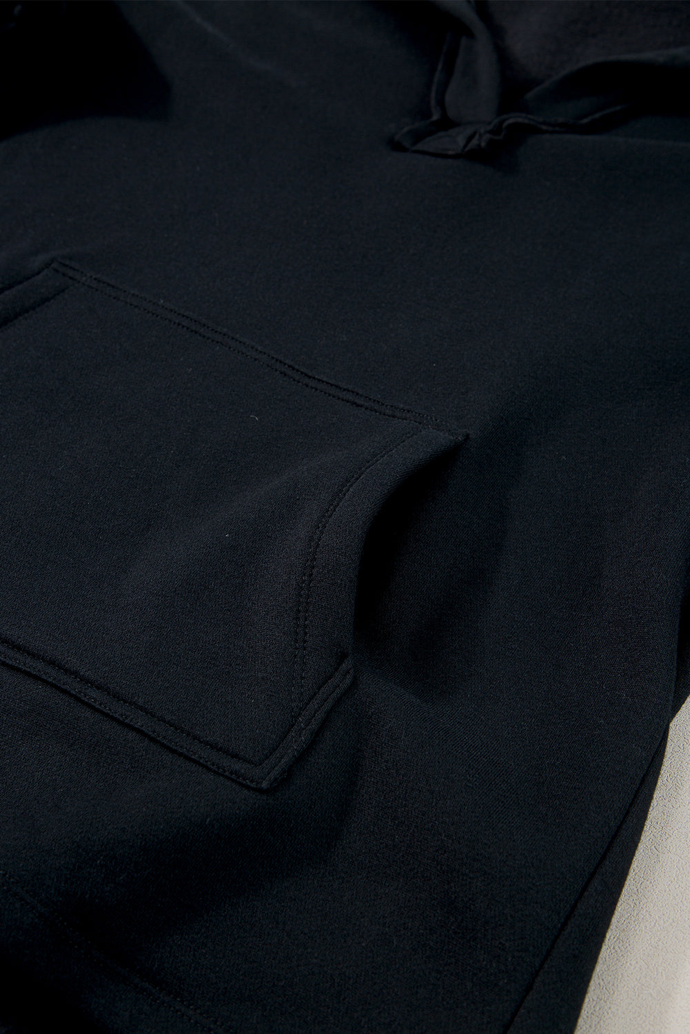 Soft V Neck Kangaroo Collared Pullover