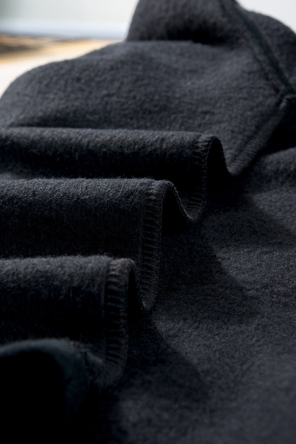 Soft V Neck Kangaroo Collared Pullover