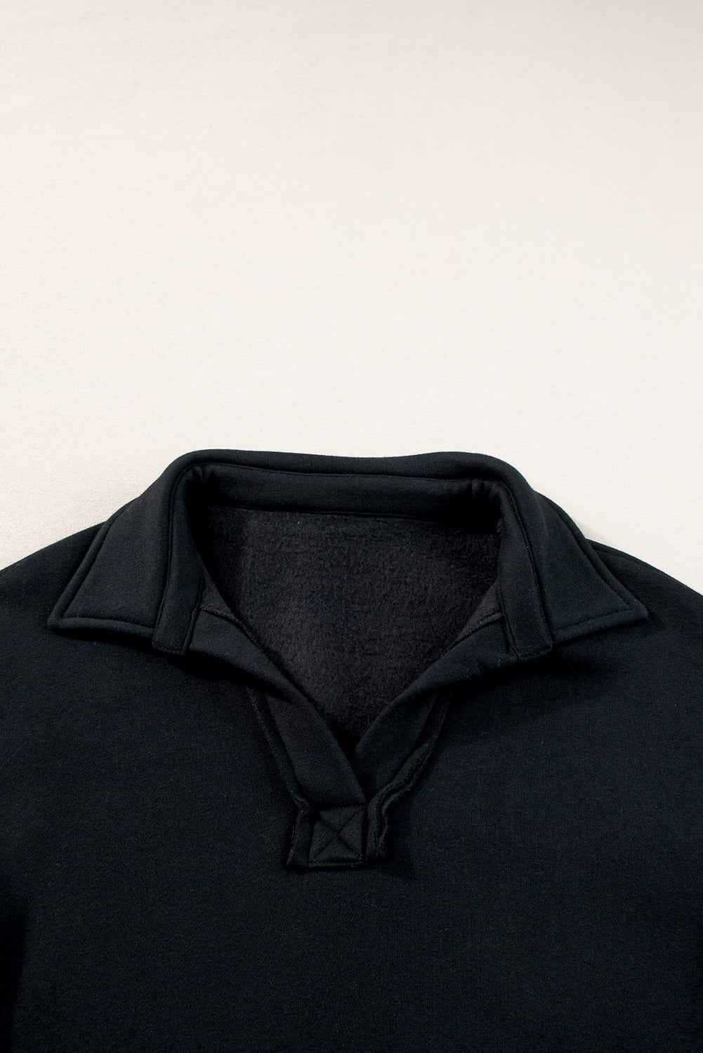 Soft V Neck Kangaroo Collared Pullover