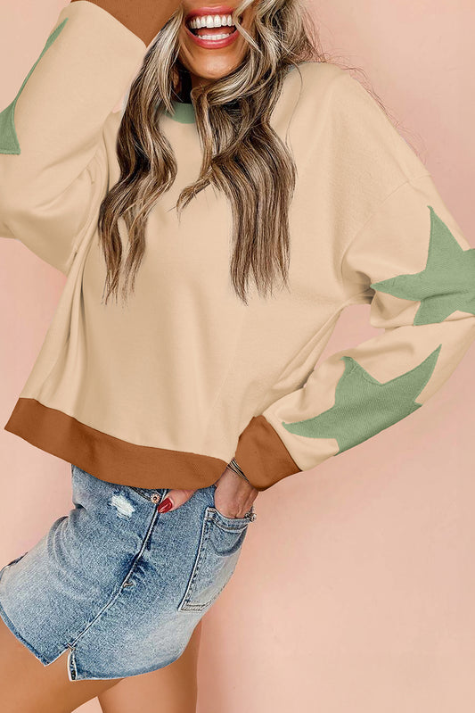 Multicolor STAR Parchment Patchwork Top
