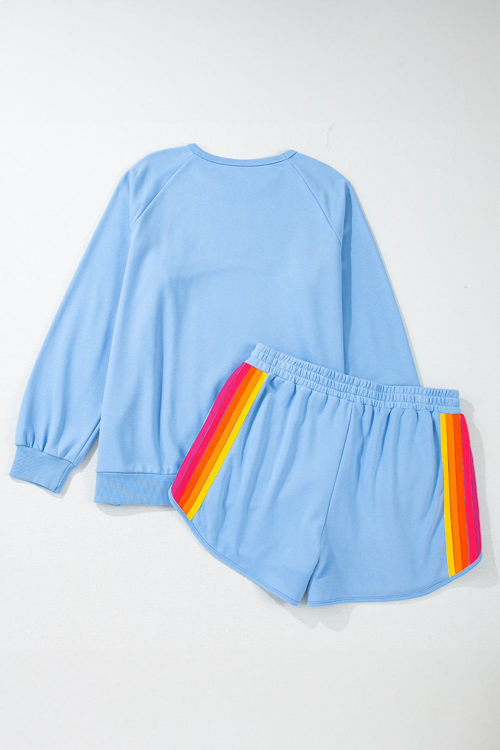 Blue Beau Striped 2-piece Set. Pullover & Shorts - S2