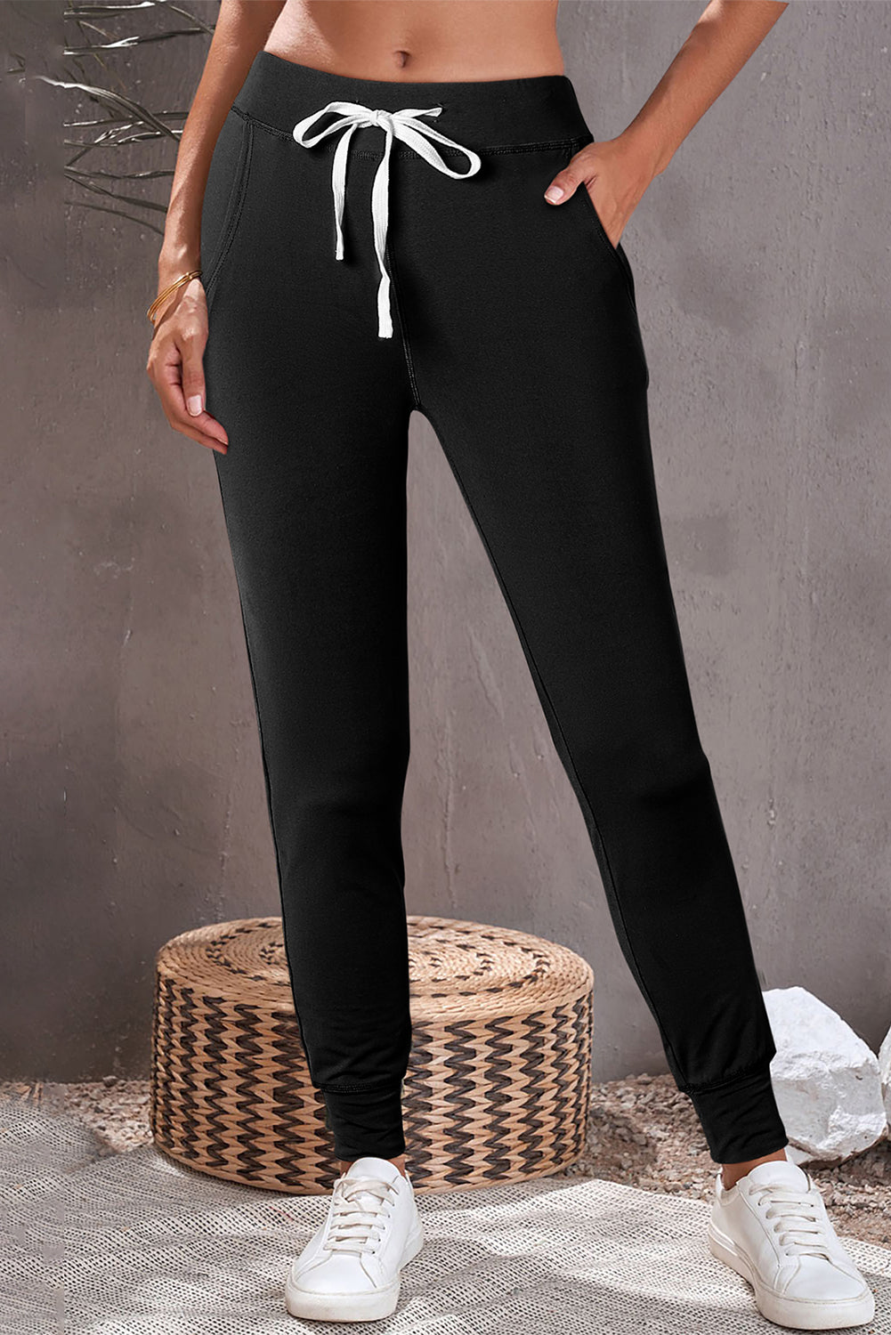 Drawstring Waist Joggers