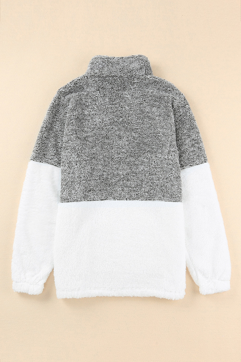Charcoal Zip Fluffy Pullover
