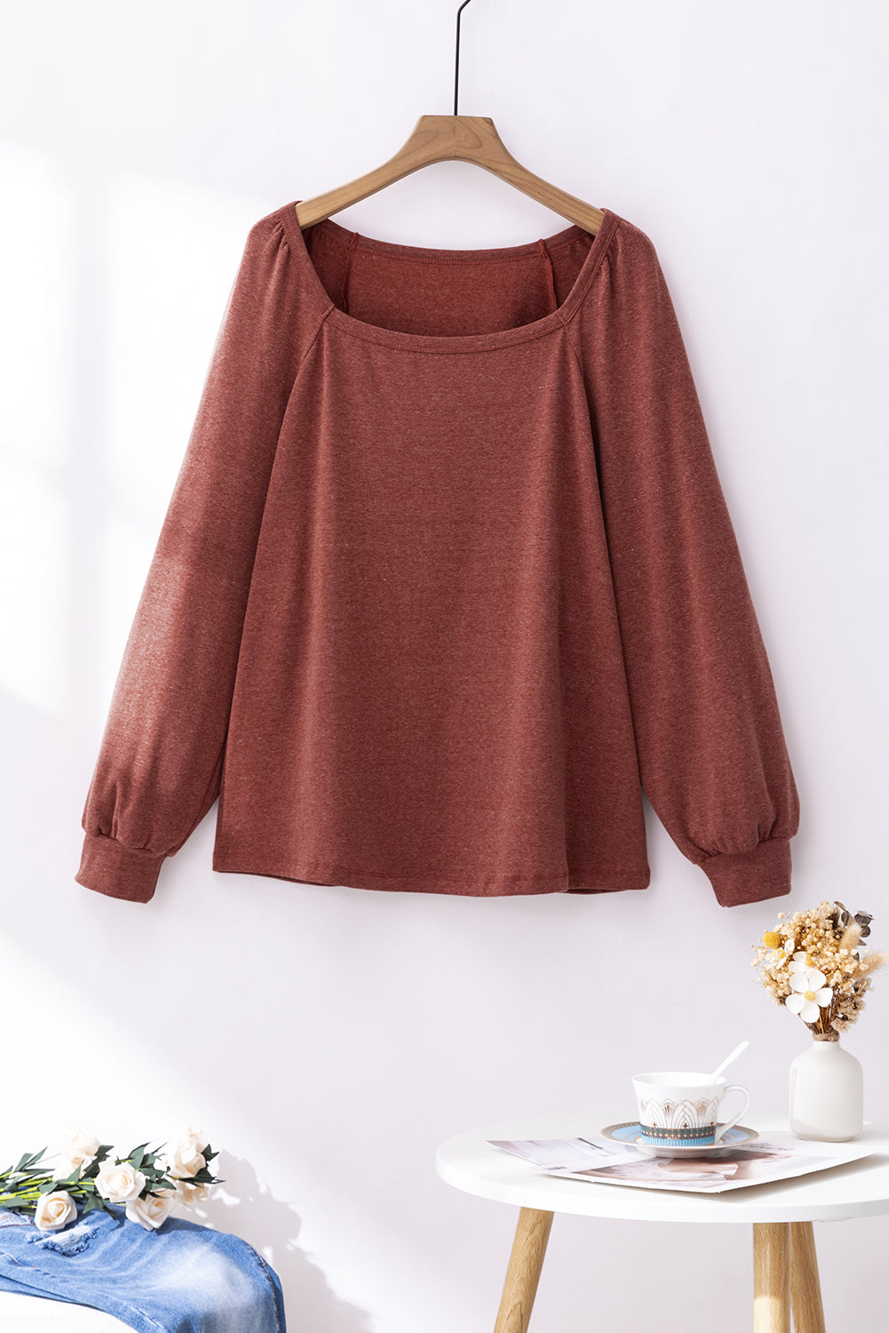 Flame Square Neck Blouse - PS
