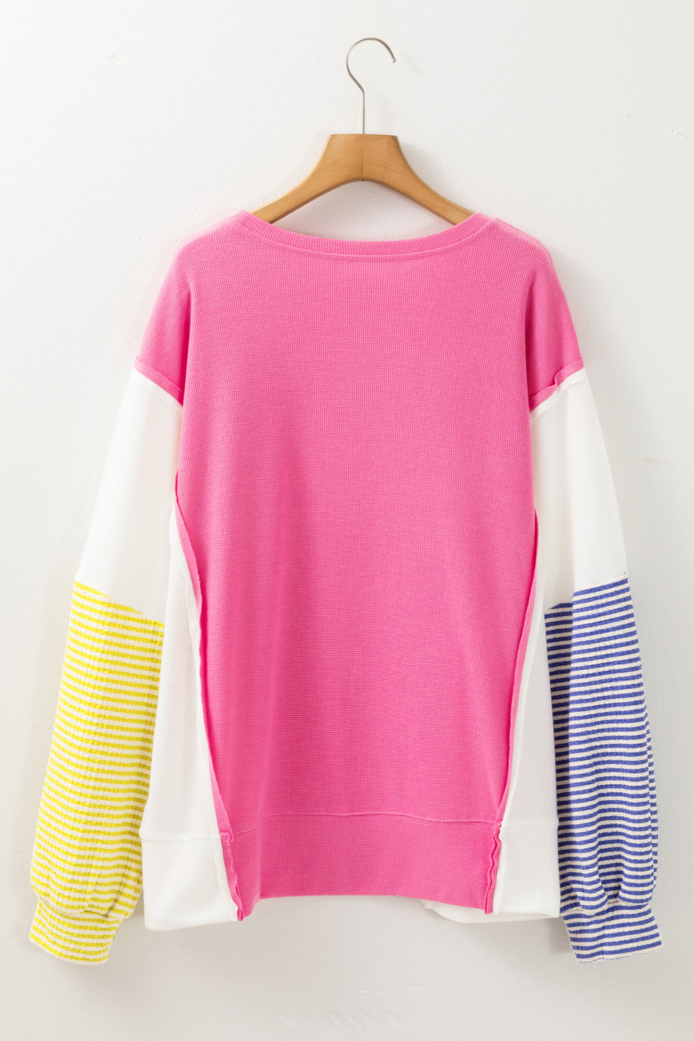Rose Red Colorblock Patchwork Top - PS
